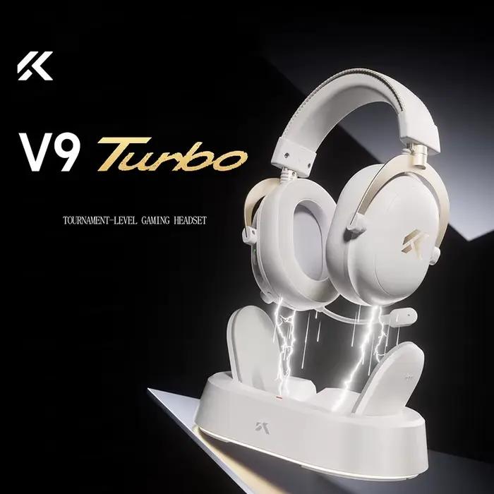 MCHOSE V9 Turbo casque de jeu de charge sans fil sur l'oreille quatre modes avec Microphone