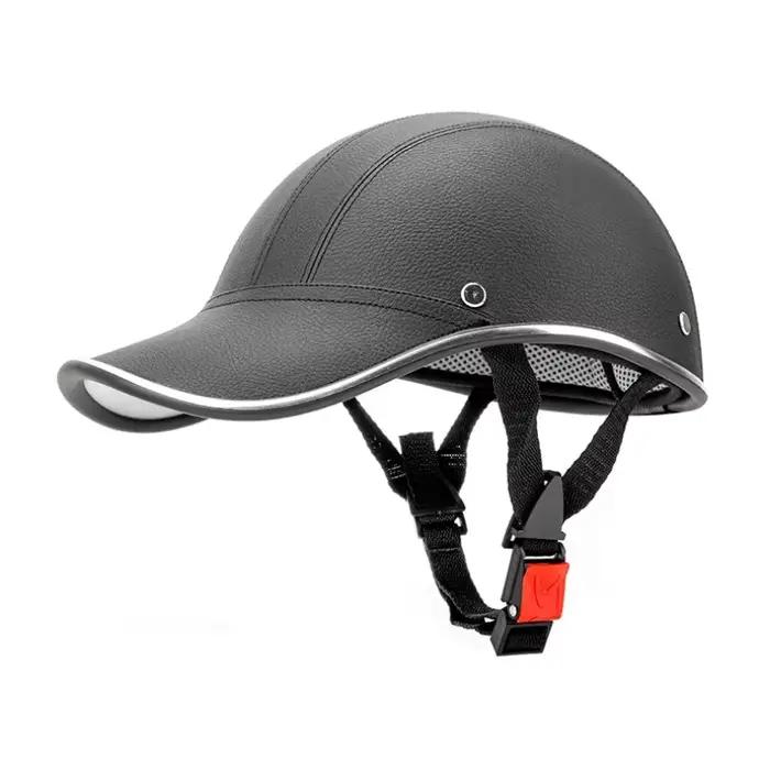 Demi-casque de moto pour homme, casquette de baseball, casque demi-visage, casque de sécurité anti-UV, casque de moto pour homme, nouveau, 2024
