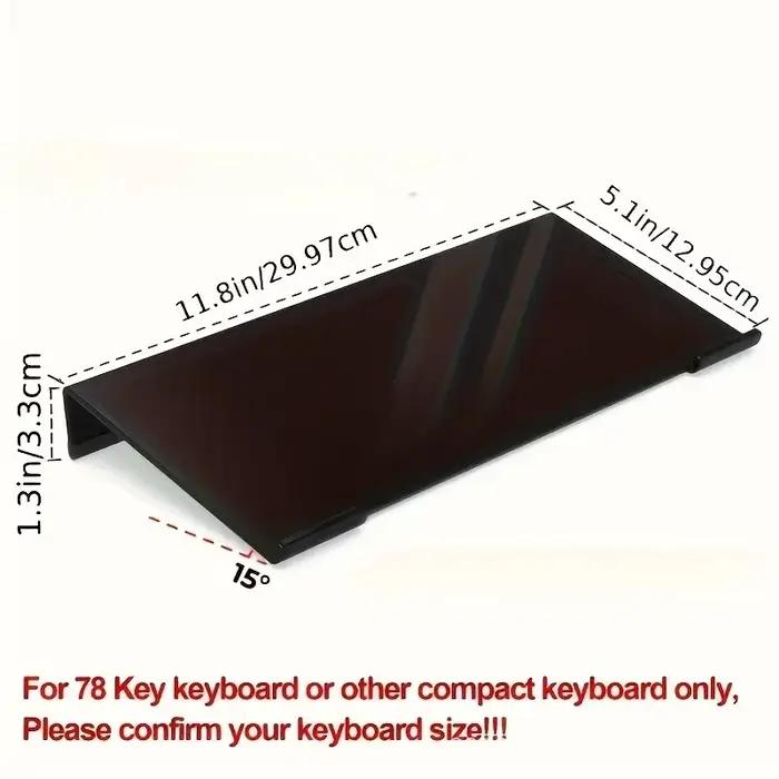 Support de clavier en acrylique élégant pour clavier et mini PC, couleurs mélangées, matériau durable, améliore la posture et l'esthétique du bureau, idéal pour la productivité et les occasions spéciales