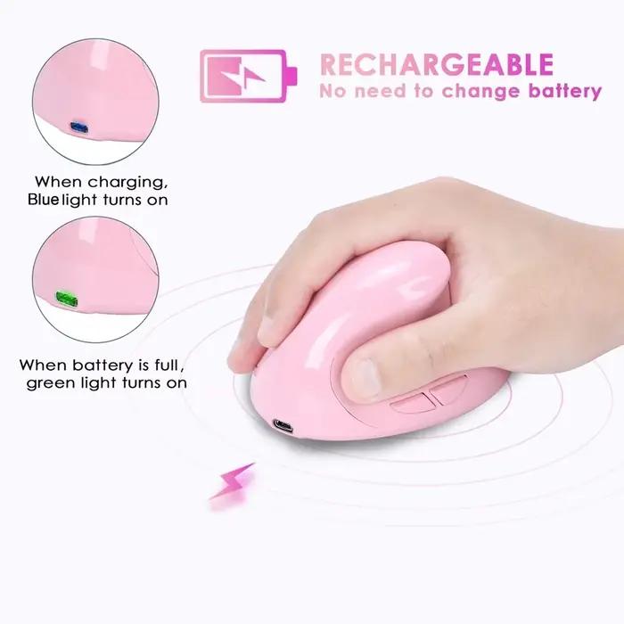 Souris verticale ergonomique sans fil 2.4G pour PC/ordinateur portable/ordinateur de bureau