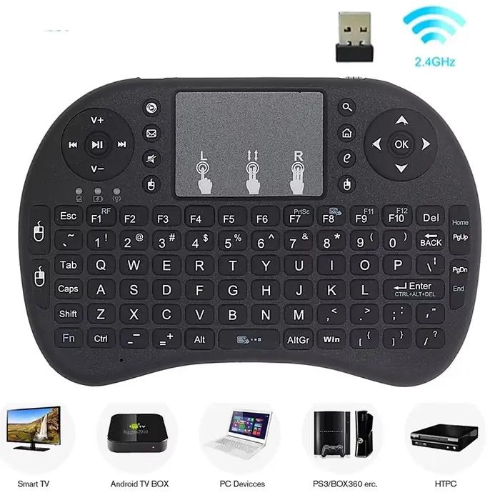 Mini clavier sans fil souris anglaise pavé tactile à distance pour Android TV Box ordinateurs portables numériques