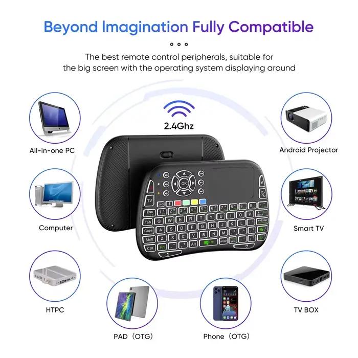 Mini clavier sans fil double Mode 2.4G BT