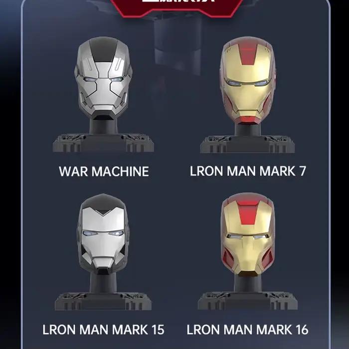 Masque de casque Iron Man Original, 9 Styles, Machine de guerre MK16 MK42 MK85 Tony Stark, jouets DIY, modèle figurine d'action, cadeau assemblé