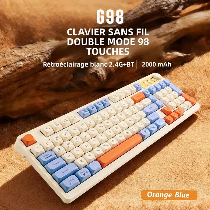 Clavier double mode Macaron rétro