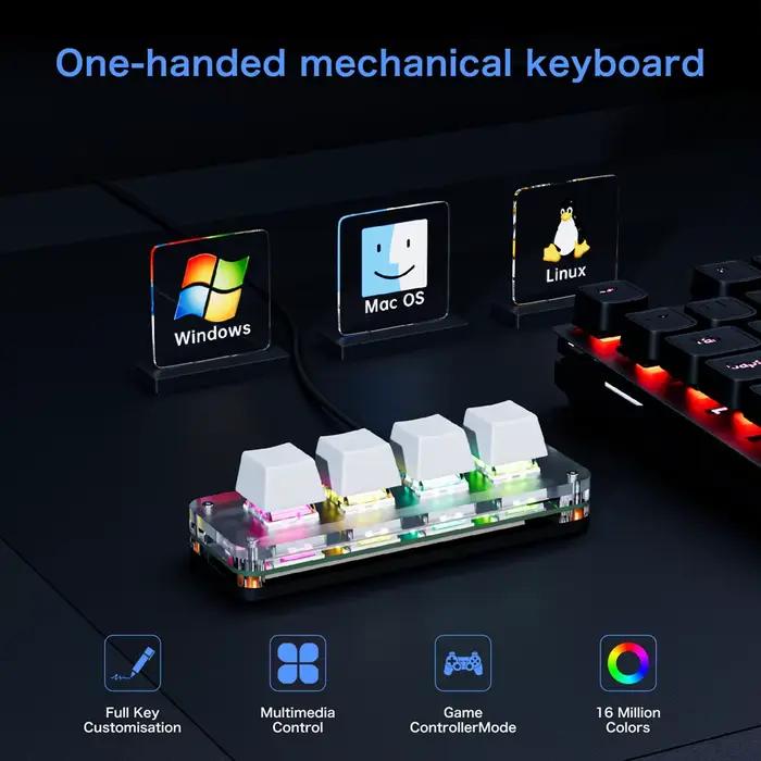 Clavier mécanique USB, bouton de programmation personnalisé