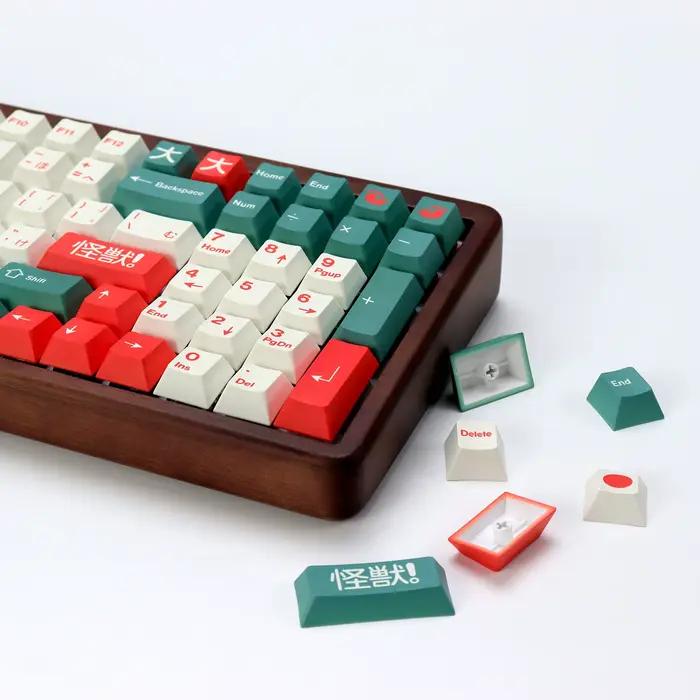 KBDiy Clone Retro GMK Kaiju Keycap Japanese PBT Cherry Profile ISO Keycaps personnalisés pour clavier mécanique Gamer 60 Aula F87 Pro