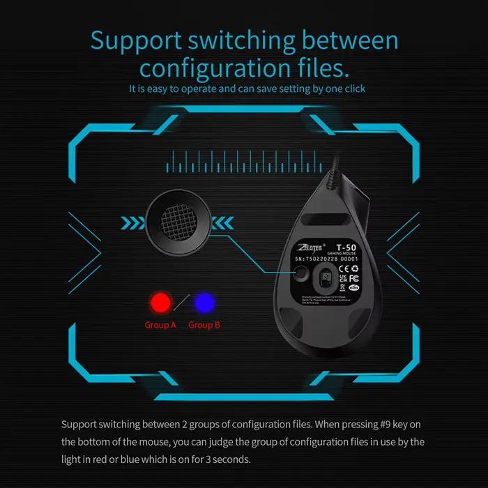Souris verticale filaire pour gamer ZELOTES