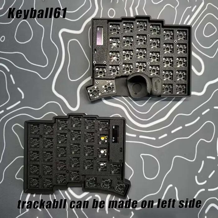 Keyball 39/44/61 Kit de clavier fendu avec écran OLED Trackball personnaliser bricolage Kit de claviers mécaniques divisés sans fil Support ZMK