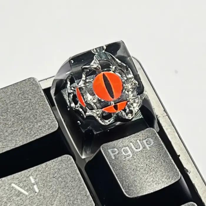 Capuchons de touches de clavier mécaniques créatifs DIY personnalisés en résine œil de démon