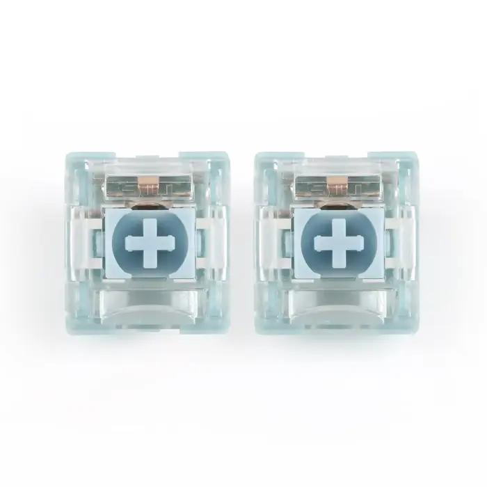 TTC silencieux bleuâtre blanc commutateur clavier mécanique commutateurs muets Tactile 3Pin 42 gf plaqué or ressort RGB Double Silence interrupteur