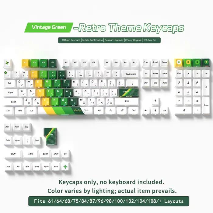 Capuchons de touches arabe-anglais pour clavier mécanique
