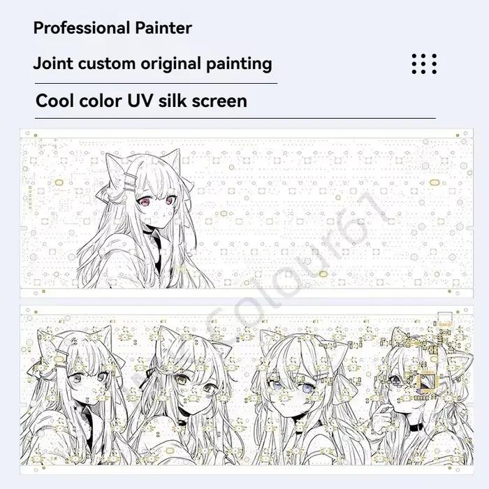 Wooting 60HE carte PCB pour clavier mécanique personnalisé bricolage GH60 axe magnétique PCB 61 touches monomode échange à chaud RGB accessoires