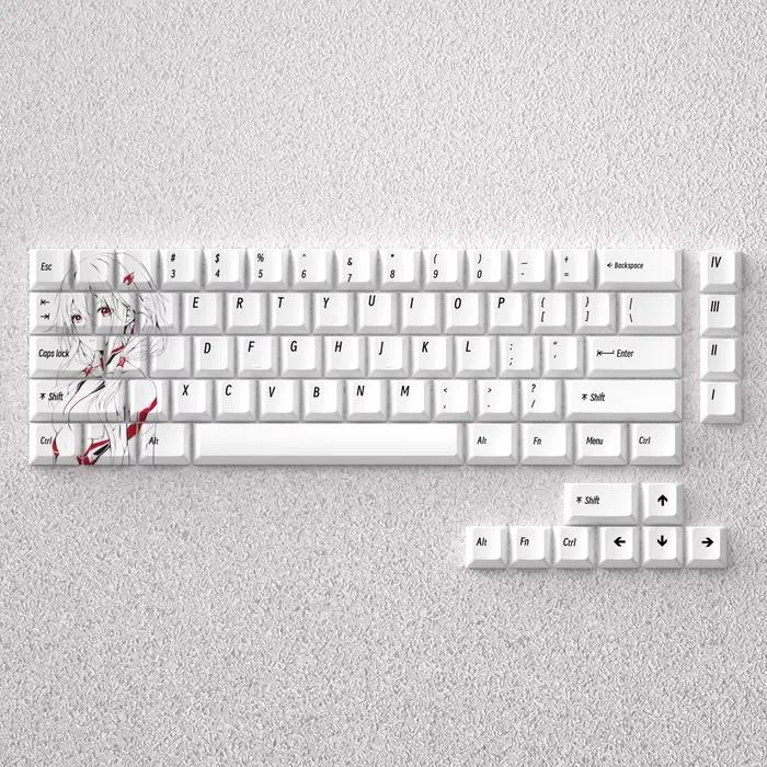 73 touches PBT colorant Sublimation cerise Yuzuriha Inori Anime pour 60 65 68 disposition clavier mécanique GK61 Anne Pro 2