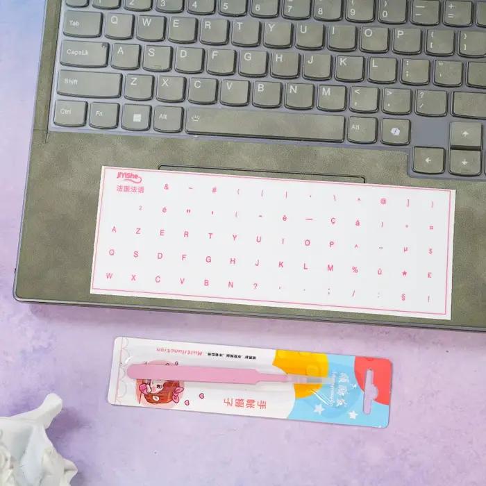 Autocollants de clavier français avec pinces