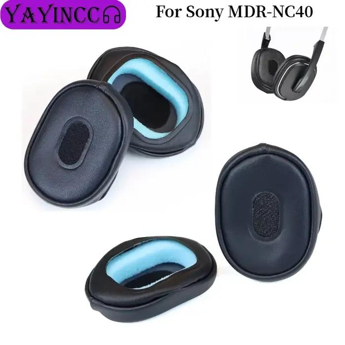 Coussinets d'oreille en cuir pour casque Sony MDR-NC40