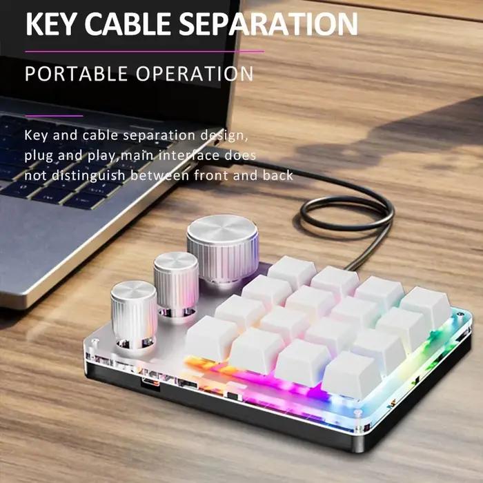16 touches 3 boutons clavier mécanique personnalisé personnaliser bouton de Volume