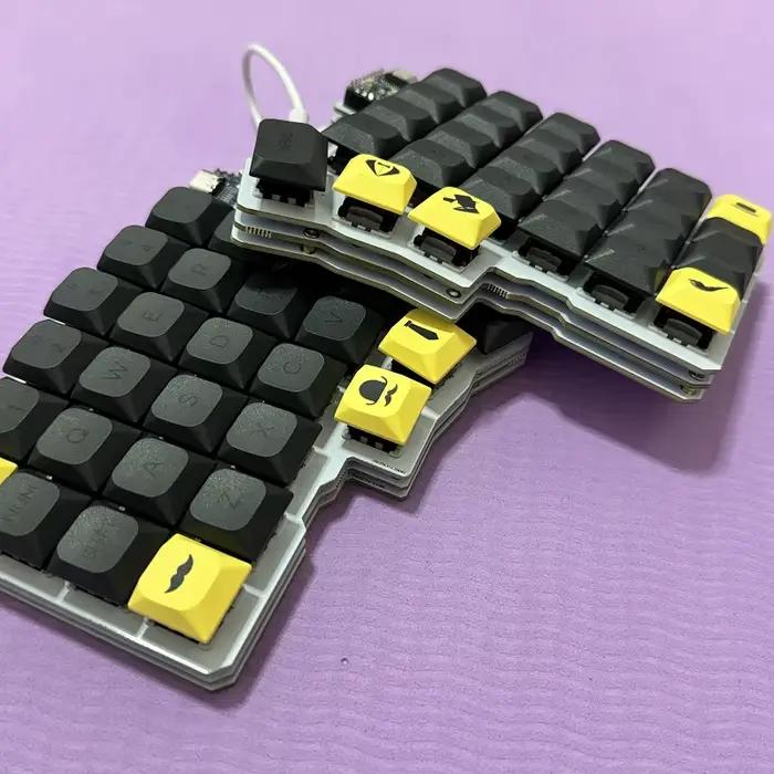 Clavier ergonomique filaire Silakka54 avec échange à chaud, support QMK et VIAL pour joueurs et professionnels occassions spéciales