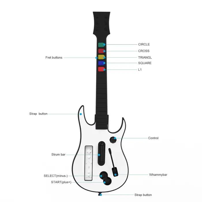 Manette de jeu pour Wii Guitar Hero et Rock Band (à l'exception