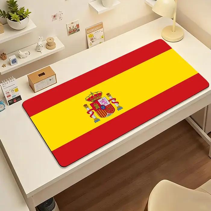 Tapis de souris grand format antidérapant et imperméable avec bords cousus pour le jeu et le bureau quotidien – Espagne