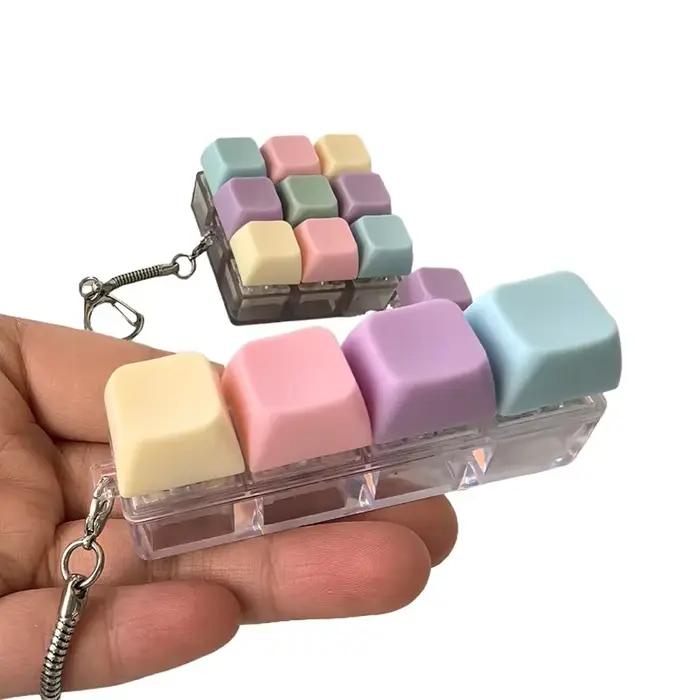 1/4/5/9 touches clavier mécanique axe testeur bouton Keycap porte-clés