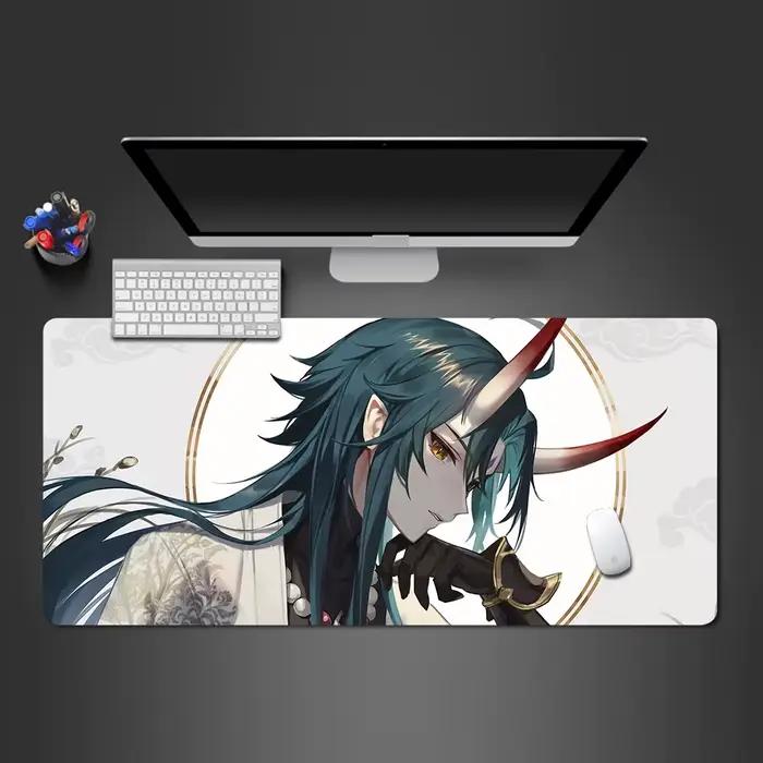 Tapis de souris Genshin Impact grand format pour manettes de jeu optiques et mécaniques à offrir pour gamers passionnés de jeux vidéos et anime