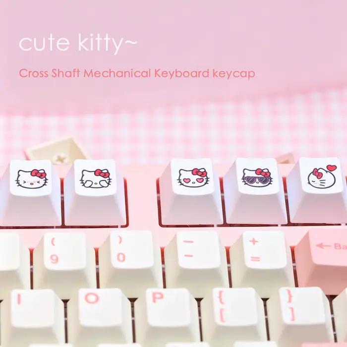 Capuchons de touches de clavier mignons Sanrio blanc Hello Kitty