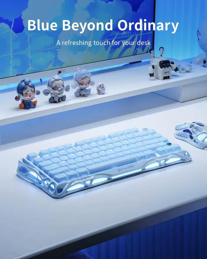 Mercury K1 75% clavier de jeu bleu