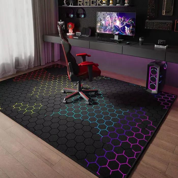 Tapis de jeu hexagonal néon VIKAMA