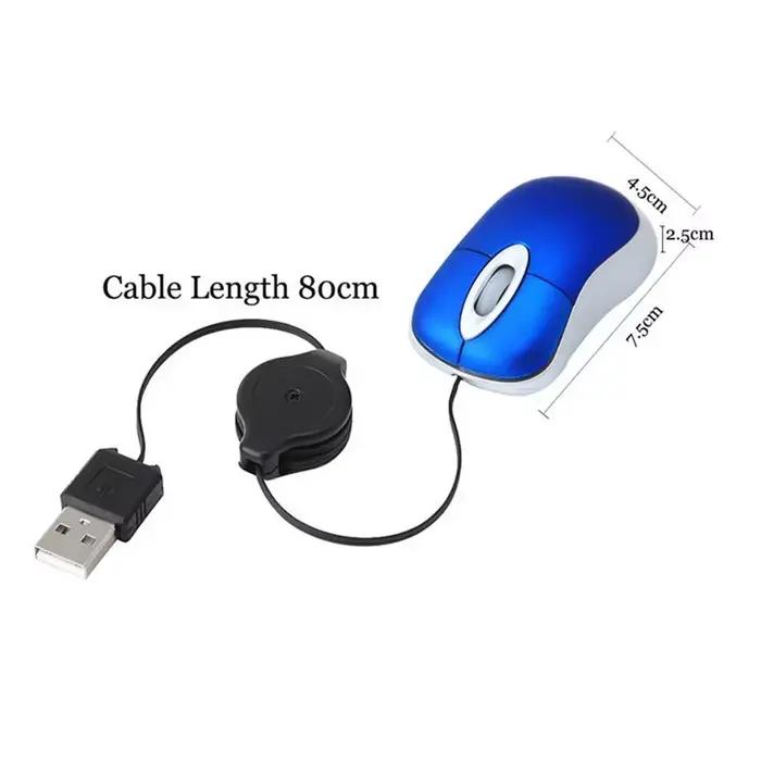 Mini souris optique rétractable Portable