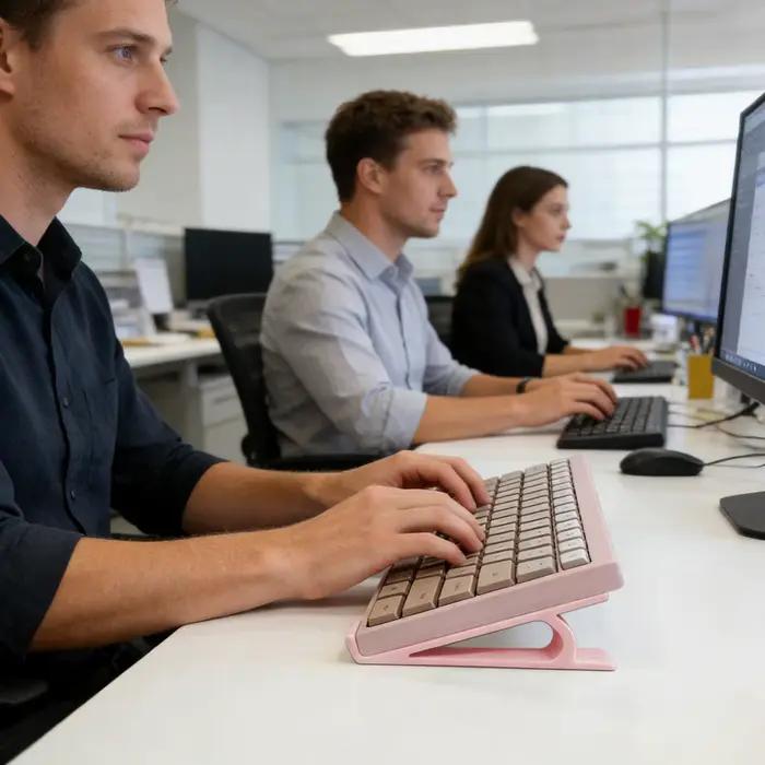 Rehausseur de clavier ergonomique antidérapant 2 pièces réglable pour réduction de la fatigue clavier bureau maison configuration professionnelle à offrir