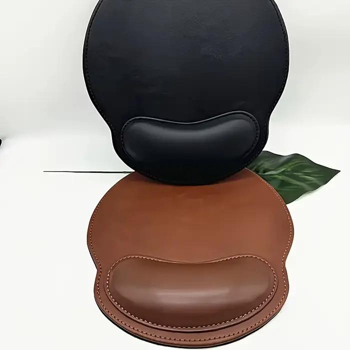 Tapis de souris marron avec repose-poignet