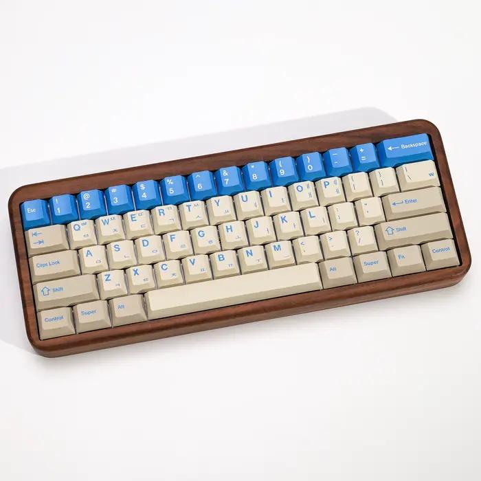 KBDiy Clone GMK Keycaps coréen GMK bleu alerte rétro Alice ISO Keycap cerise profil pour 60 Wooting magnétique clavier mécanique