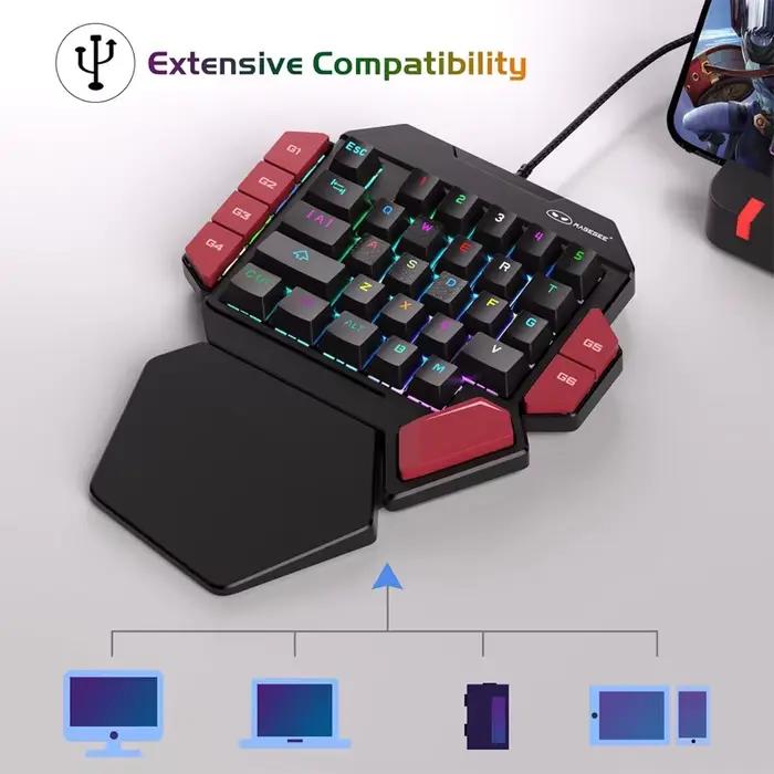 Mini clavier de jeu mécanique à une main – 35 touches