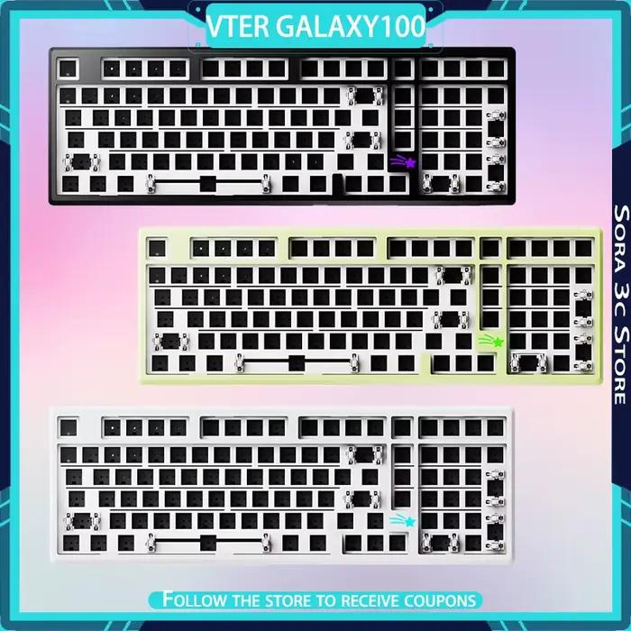 VTER Galaxy100 clavier mécanique Kit en alliage d'aluminium 101 touches prise chaude rvb ergonomie filaire/sans fil
