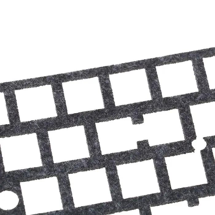 Feuille d'amortisseurs sonores pour clavier mécanique