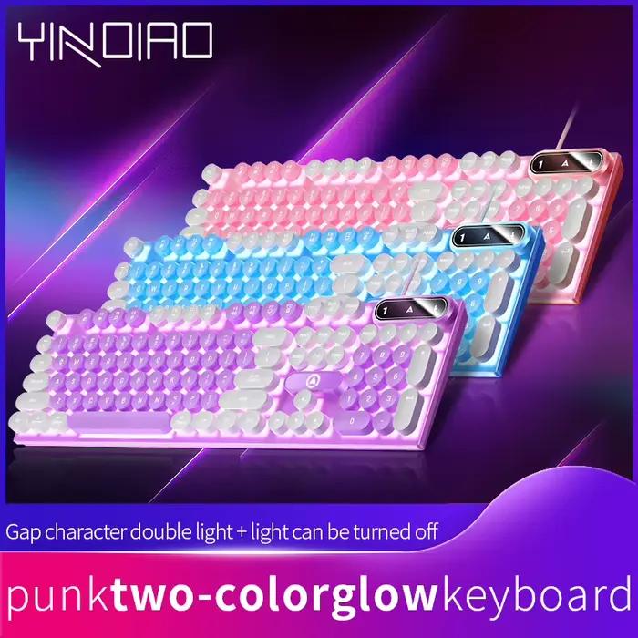 Machine à écrire ronde 104 touches clavier de jeu