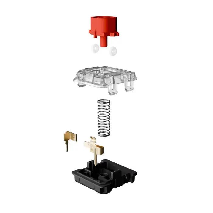 Gateron KS-33 KS 33 Interrupteur silencieux à profil bas noir rouge blanc 3 broches RGB pour clavier mécanique de jeu ultra-fin