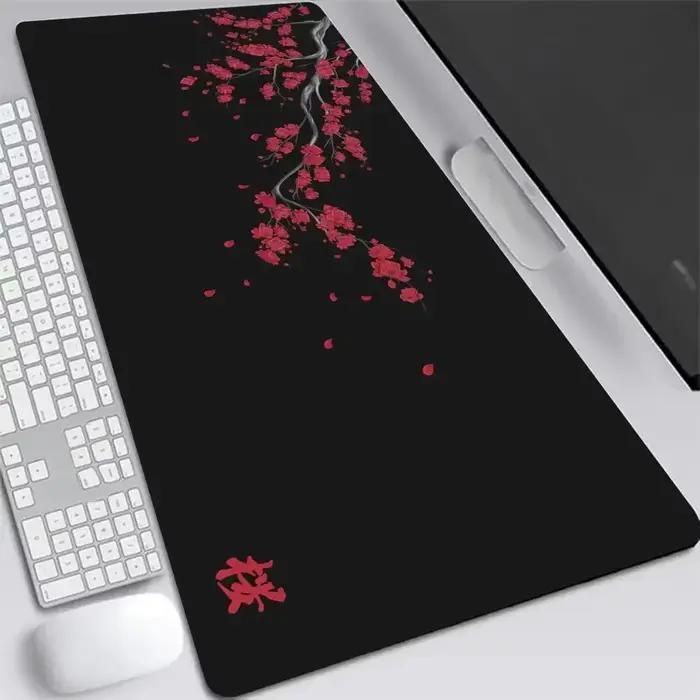 Japon cerisier fleur tapis de souris XXL gris ordinateurs portables
