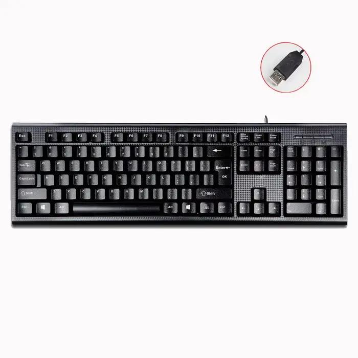 Q9 Clavier Unique USB Bouche Carrée Bureau D'affaires Maison PS2 Trou Rond Filaire Ordinateur