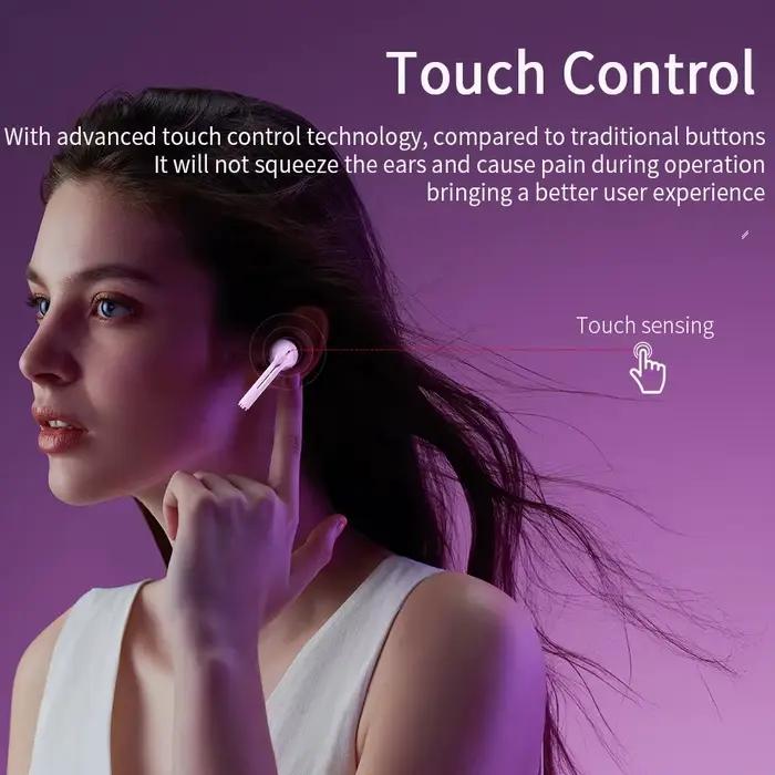 Écouteurs sans fil J18 TWS, casque Bluetooth 5.3, longue durée de lecture, appel vocal suppression du bruit, pour les jeux, les affaires et le sport occasions spéciales