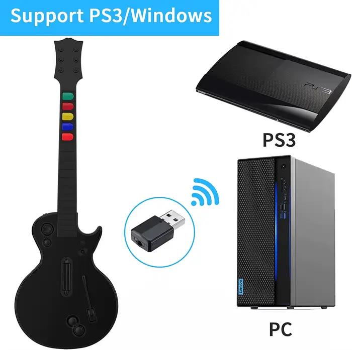 Manette sans fil Guitar Hero pour PC PS3 compatible avec les jeux Clone
