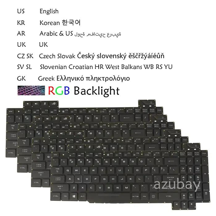Clavier US AR GK KR UK CZ SK SV CR pour Asus V170146BS1 V170146BK1 AEB9BR00010 AEB9BQ00010 AEB9B + 00010 AEB9BE00010 AEB9B300010