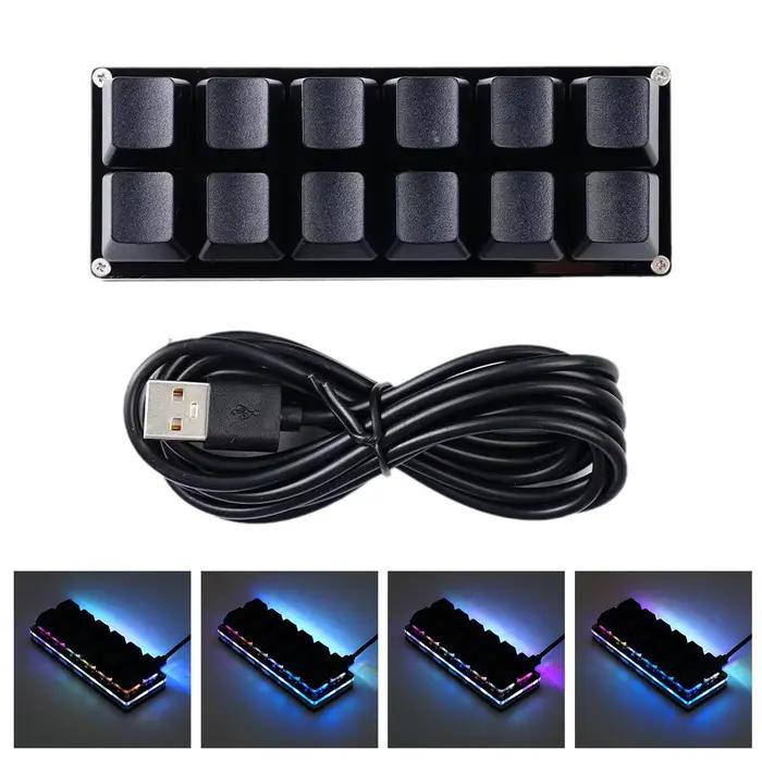 Bricolage personnalisé USB Mini clavier rvb Programmable Macro