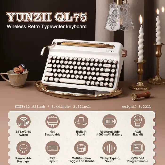 YUNZII QL75 clavier mécanique sans fil blanc