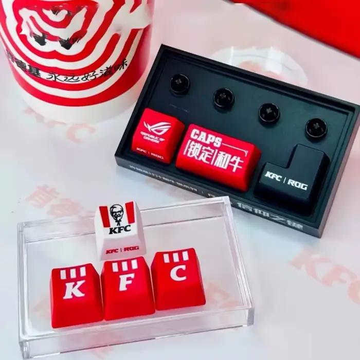 Kfc Keycap clavier mécanique Rog Collaboration bricolage modèle Anime dessin