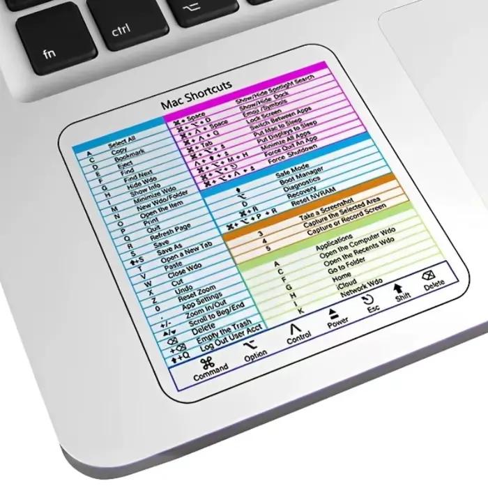 Pour Windows PC ordinateur portable Macbook référence clavier raccourci autocollant Transparent bureau auto-adhésif