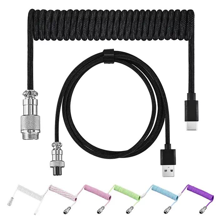 Câble de clavier enroulé de Type C vers USB-A