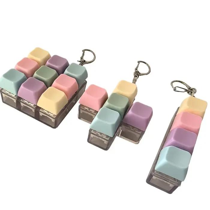 1/4/5/9 touches clavier mécanique axe testeur bouton Keycap porte-clés