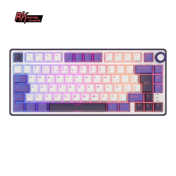 RK R75 clavier mécanique portugais brésilien 81 touches joint rvb rétro-éclairé
