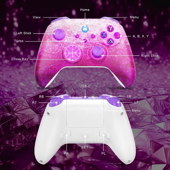 Manette de jeu sans fil Wi-Fi RGB à effet Hall pour Xbox One/S/X/Series S/X/PC